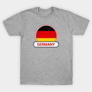 Germany Country Badge - Germany Flag T-Shirt